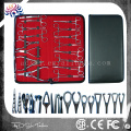 Top Quality 16 pcs Stainless Steel Tattoo Body Piercing Tool Kits with Case